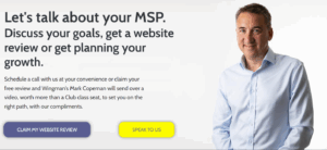 Wingman MSP Marketing Website CTA Example